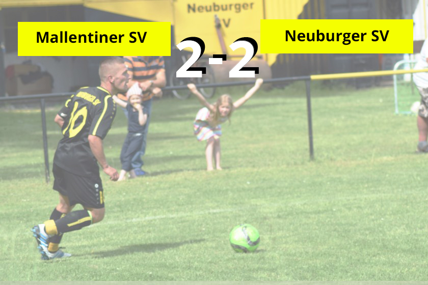 „Nur“ Unentschieden in Mallentin  &nbsp;